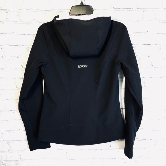 |•SPYDER•| Black Soft Shell Sherpa Hooded Jacket - Picture 6 of 16